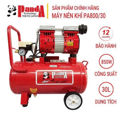 [chính hãƞg] Máy nén khí PANDA 30L - 850W Khồng dầu, 100% dây đồng, Bảo hành 1 năm