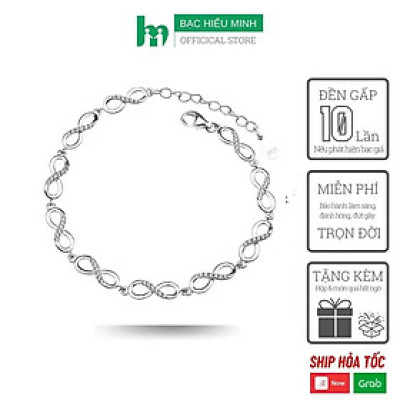 Lắc Tay Nữ Bạc Hiểu Minh LTU485 vô cực infinity