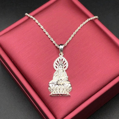 Mặt Phật Bà Bạc Ý 925 Quan Thế Âm Bồ Tát - BẠC HIỂU MINH MDN463