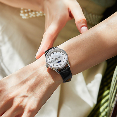 Đồng Hồ Nữ I&W Carnival 582L Chính Hãng BH 60T Chịu Nước 30m Kính Chống Xước Dây Da Cao Cấp ( Máy Cơ Tự Động)