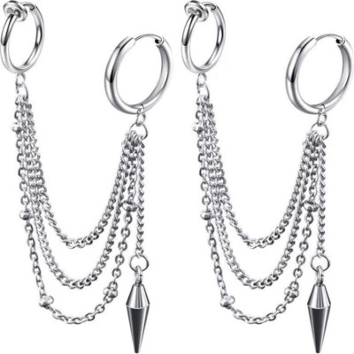 Khuyên tai bông tai một đầu xỏ lỗ một đầu kẹp vành unisex cực hot