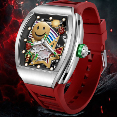 Đồng Hồ Nam I&W Carnival 757GT3 Chính Hãng Full Box Chống Nước Kính Chống Xước Dây Silicone BH 5 Năm (Máy Cơ Tự Động)