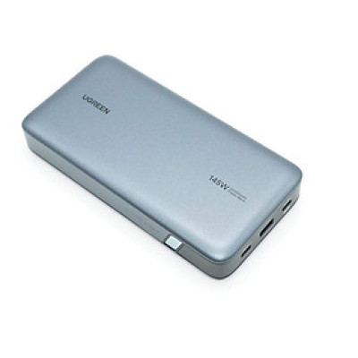Ugreen 90597 25000mAh 145W Sạc dự phòng kèm cáp USB-C 0.5M có LCD gồm 2 cổng USB-C và 1 cổng USB-A hổ trợ sạc nhanh PB205 - Hàng chính hãng