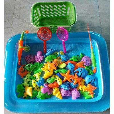 Bộ Đồ Chơi Câu Cá Cho Bé Kèm Rổ- Giao ngẫu nhiên