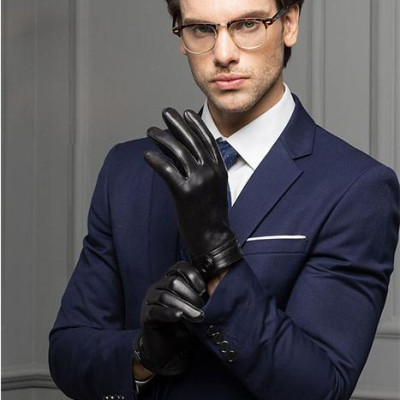 Găng tay nam da dê cao cấp - BHY8101 Bao tay nam lái xe, Găng tay mùa đông. Lót lông mềm mại, dễ chịu khi đeo.