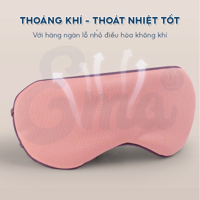 Bịt mắt ngủ lụa 2 mặt EMA, miếng che mắt ngủ cao cấp 2 mặt ấm mát có có quai đeo điều chỉnh