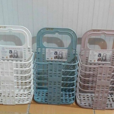Giỏ đựng đồ gấp gọn thông minh Việt Nhật tặng móc dính trong , giỏ treo tường đựng quần áo đồ dùng nhà tắm (Màu ngẫu nhiên) - HÀNG VIỆT NAM