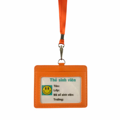 Dây đeo thẻ lụa 1cm đầu móc xoay [50] (100) - Bịch (50)