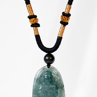 Mặt Dây Chuyền Đại Nhật Như Lai Đá Cẩm Thạch Nước Ngọc Ngọc Quý Gemstones - Tuổi Mùi Thân