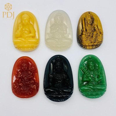 Mặt phật bản mệnh size lớn - tặng kèm dây dù đeo 