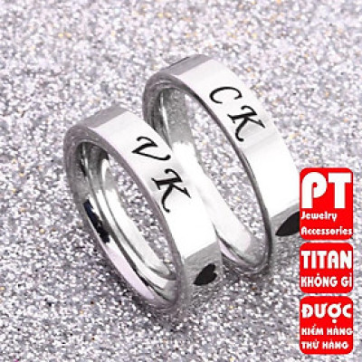 Nhẫn cặp vợ chống inox ĐV: 1CHIẾC cao cấp sang trọng không đen HCM