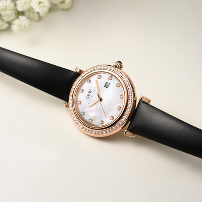 Đồng Hồ Nữ I&W Carnival 556L Chính Hãng BH 24T Chịu Nước 30m Kính Chống Xước Dây Da Cao Cấp ( Máy Quartz)