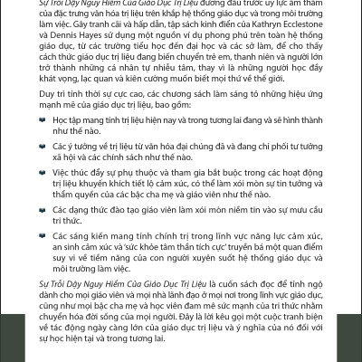 Sự Trỗi Dậy Nguy Hiểm Của Giáo Dục Trị Liệu - Kathryn Ecclestone và Dennis Hayes - IRED Books