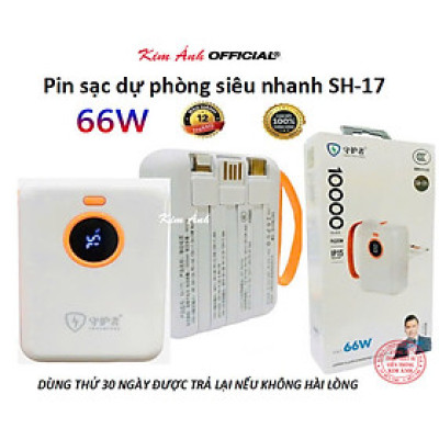 Pin sạc dự phòng 22.5W sạc siêu nhanh SHOUHUZHE SH-171 dung lượng 10000mAh sạc nhanh hai chiều, tiêu chuẩn 3C quốc gia, hàng chính hãng