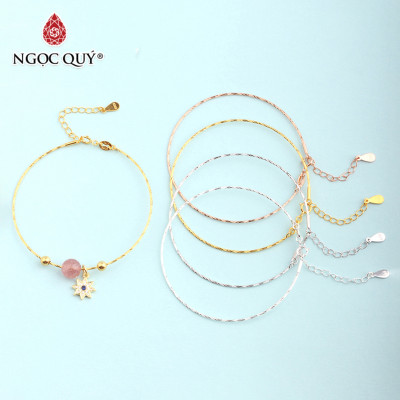 Lắc tay bạc mạ vàng - Ngọc Quý Gemstones