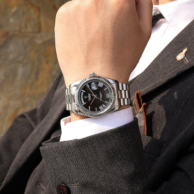 Đồng Hồ Nam Cadisen C8185M6 Chính Hãng Full Box Chống Nước Kính Chống Xước Dây Thép BH 2 Năm Máy Cơ