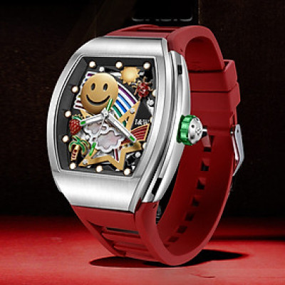 Đồng Hồ Nam I&W Carnival 757GT3 Chính Hãng Full Box Chống Nước Kính Chống Xước Dây Silicone BH 5 Năm (Máy Cơ Tự Động)