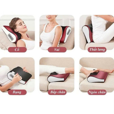 Gối Massajge Hồng Ngoại Cổ Vai Gáy 20 Bi Cao Cấp Loại Xịn – Thư Giãn, Giảm Đau Mỏi Toàn Thâjn, , ĐÈN TRANG TRÍ