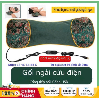 Gối Ngải Cứu Cắm Điện Giảm Đau Vai Gáy chống đột quỵ Gối Thảo Dược Hương Thơm Thảo Mộc tự nhiên giúp ngủ ngon hơn
