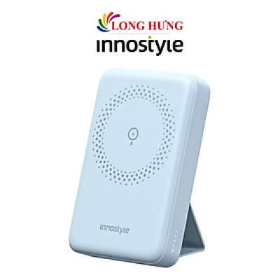 Sạc dự phòng không dây từ tính Innostyle PowerMag 2 in 1 10000 mAh 15W IS20PD - Hàng chính hãng