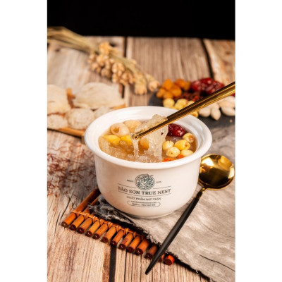 THỐ SỨ CHƯNG YẾN CAO CẤP KÈM NẮP - MÀU TRẮNG SANG TRỌNG - BẢO SƠN TRUE NEST