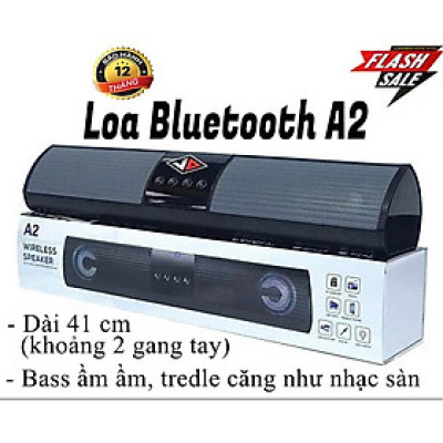 Loa Bluetooth Không Dây A2 Loa mini có LED Siêu Bass,Dáng Dài Dành Cho Điện Thoại, Máy Tính