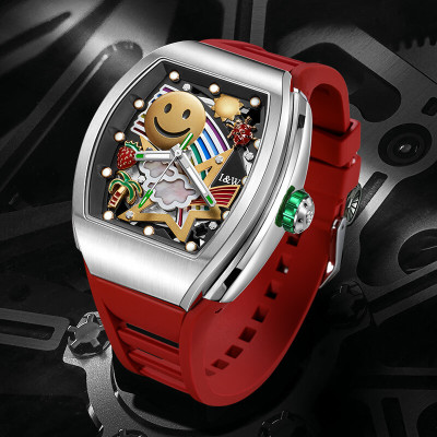 Đồng Hồ Nam I&W Carnival 757GT3 Chính Hãng Full Box Chống Nước Kính Chống Xước Dây Silicone BH 5 Năm (Máy Cơ Tự Động)