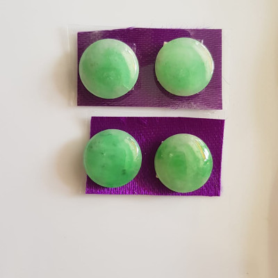 Bộ lắc tay 4 viên đá cẩm thạch tự nhiên hạt tròn xoe đẹp Size hạt tròn Ngang 12mm x dầy 1,8mm Màu Xanh Ngọc nhẹ Nữ làm lắc tay vàng đeo đẹp món quà tặng Mẹ, tặng Vợ người thân ý nghĩa ạ