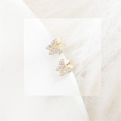 Bông tai con bướm đính đá