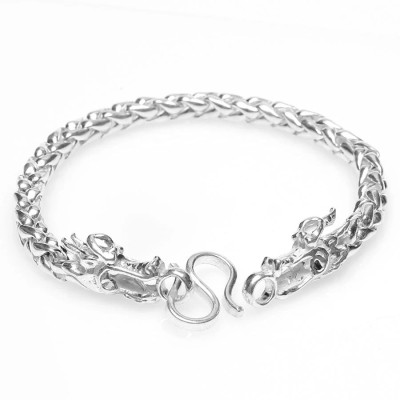 Lắc Tay Nam Bằng Bạc Ta LTN013 Đầu Rồng