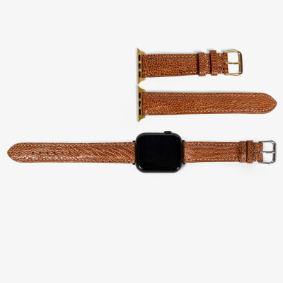 Dây đồng hồ dành cho AW da đà điểu D109 - Da thật khâu tay thủ công cao cấp