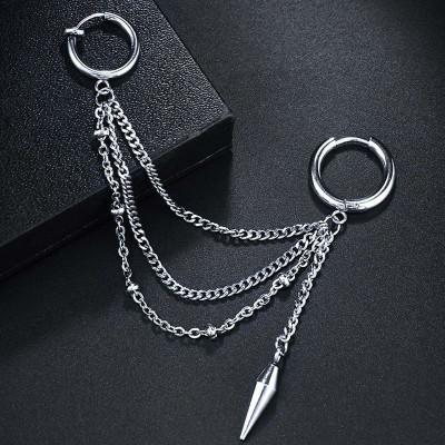 Khuyên tai bông tai một đầu xỏ lỗ một đầu kẹp vành unisex cực hot