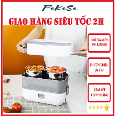 Hộp Cơm Cắm Điện Hâm Nóng Giữ Nhiệt Thức Ăn 2 Tầng - Chính Hãng 
