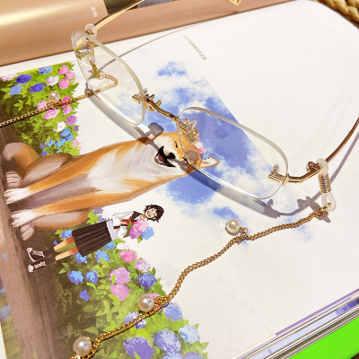 Dây kính chuỗi ngọc trai đeo phụ kiện kính mắt tai nghe airpod khẩu trang phong cách Âu Mỹ