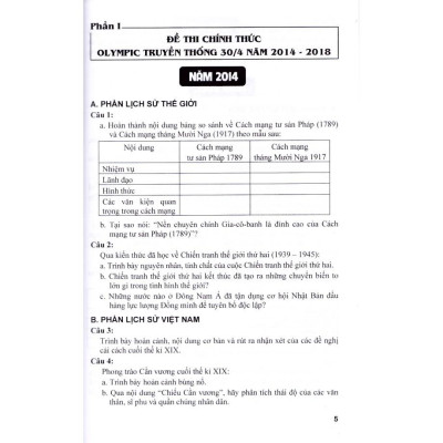 Sách - Tổng tập đề thi Olympic 30 tháng 4 Lịch sử 11 (2014 - 2018)