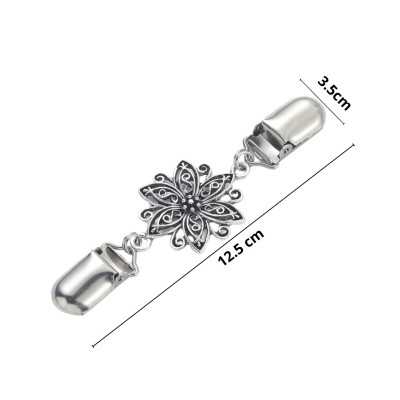 Kẹp Khăn Choàng Bằng Kim Loại Khóa Cố Định Cổ Áo Cardigan Áo Len Kẹp Lưng Áo Thắt Eo Đầm Váy Cho Nữ