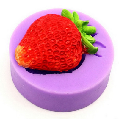 Khuôn silicon làm rau câu trái dâu tây - Mã số 1112