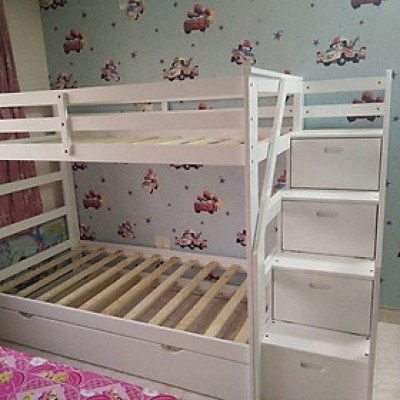 Giường 3 Tầng Kiwi Honey (Trắng)