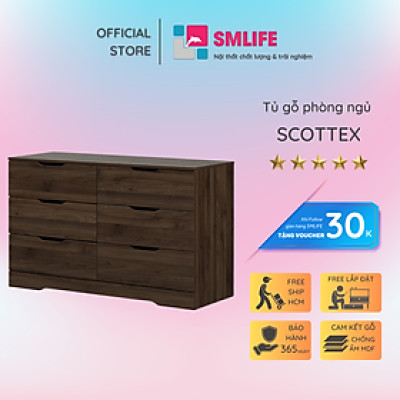 Tủ đựng quần áo phòng ngủ SMLIFE Scottex