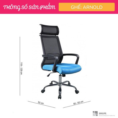 Ghế trưởng phòng lưng cao có tựa đầu SMLIFE Arnold