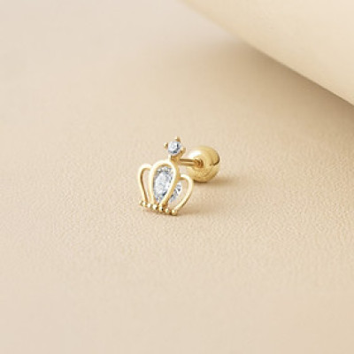 Bông Tai Vàng 14KY Korean Style (V0143) - MOON Jewelry