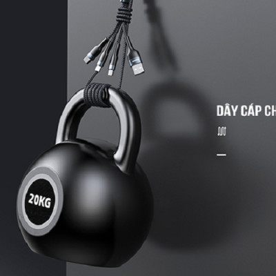 Cáp sạc đa năng 3in1 RC-070TH bọc dù cao cấp, độ dài 1,2m Kai Nguyễn ( hàng chính hãng)