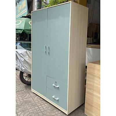 Tủ gỗ 2 cánh Juno Sofa phối màu kích thước 1m2 x 2m x 54 cm.