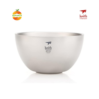 Tô chén ăn cách nhiệt 2 lớp Titanium Keith Ti5355 - 850ml
