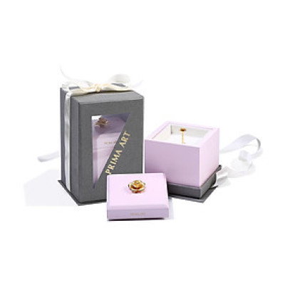 PRIMA Hộp Trang Sức Sơn mài & Hoa Hồng mạ Vàng 24K - Màu hồng - 422D3156-02