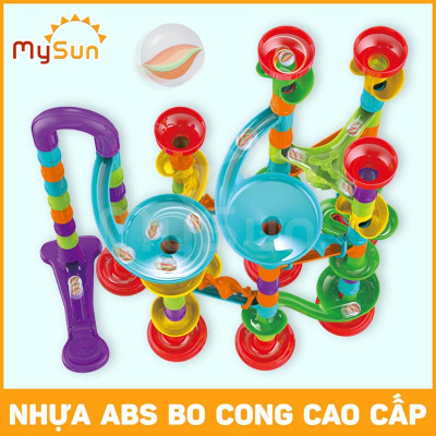 Đồ chơi cầu trượt thả bi lăn 3D mô hình lắp ráp cho bé giải trí sáng tạo MySun
