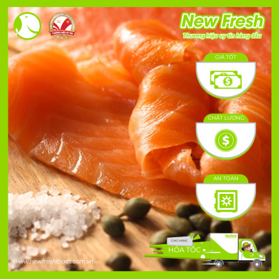 [GIAO NHANH HCM] Cá Hồi Chile Xông Khói - Khay 500Gr