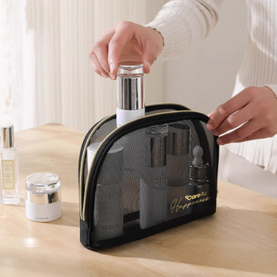 [Tặng Mặt nạ Dermal] Túi đựng mỹ phẩm cao cấp tiện lợi Care4u 22x6x13 cm