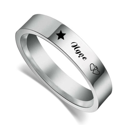 Nhẫn khắc tên riêng theo yêu cầu Titan không gỉ, điền tên cần khắc ở phần thêm ghi chú