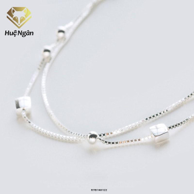 Lắc tay bạc Ý 925 Huệ Ngân - Hình lập phương cá tính RYB140122